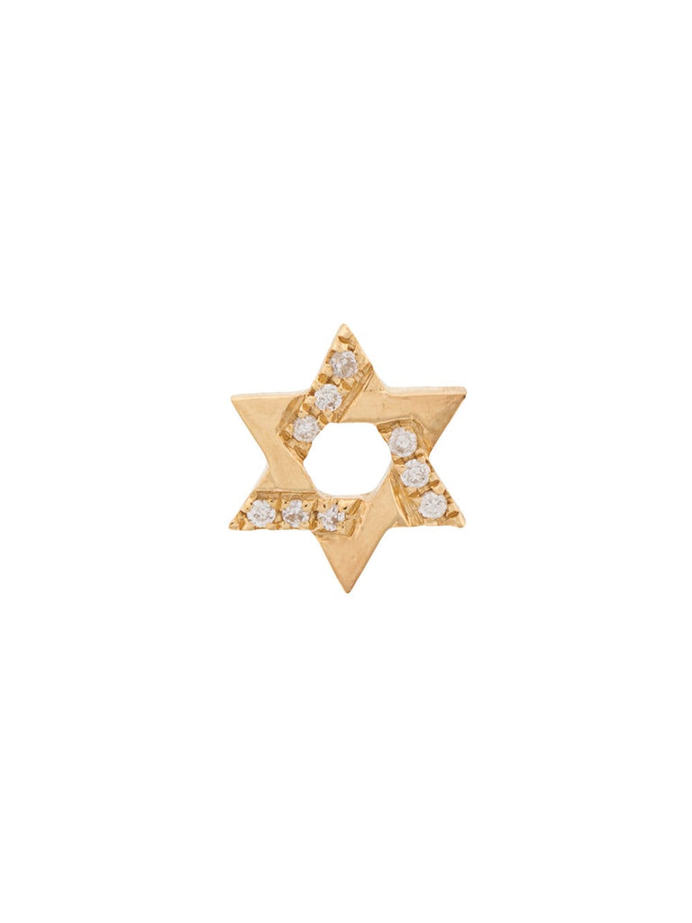 18kt gold Diamond Star of David Charm necklace