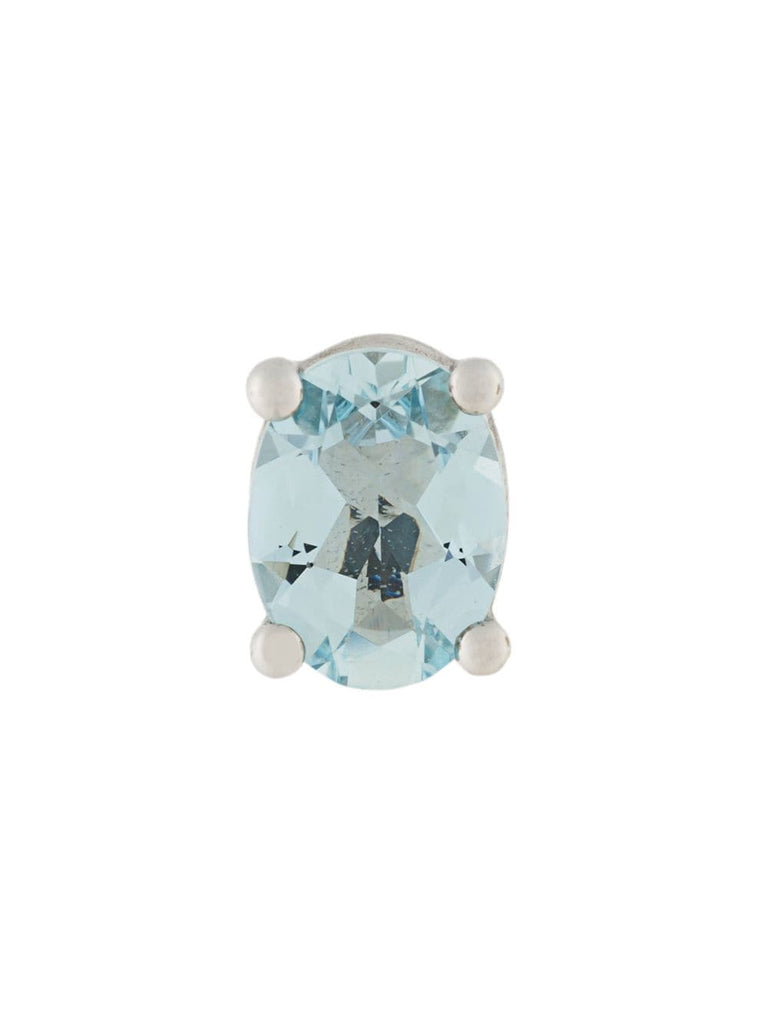 18kt gold Dots Solitaire aquamarine earring