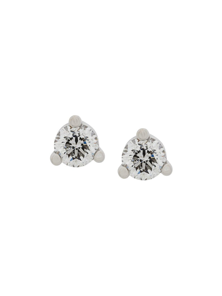 18kt white gold Dots Solitaire diamond earrings