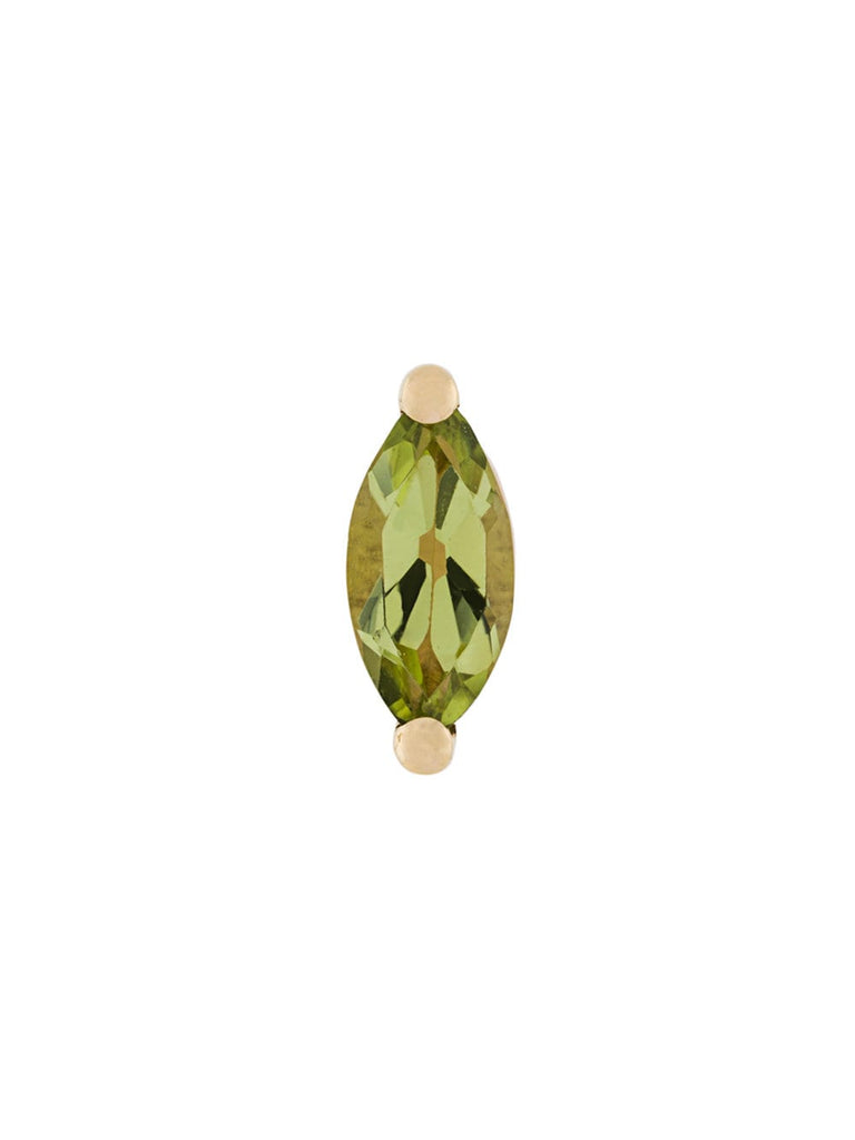 18kt gold Dots Solitaire peridot earring