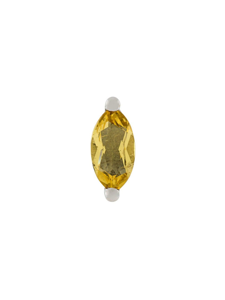 18kt gold Dots Solitaire beryllium and pearl earring