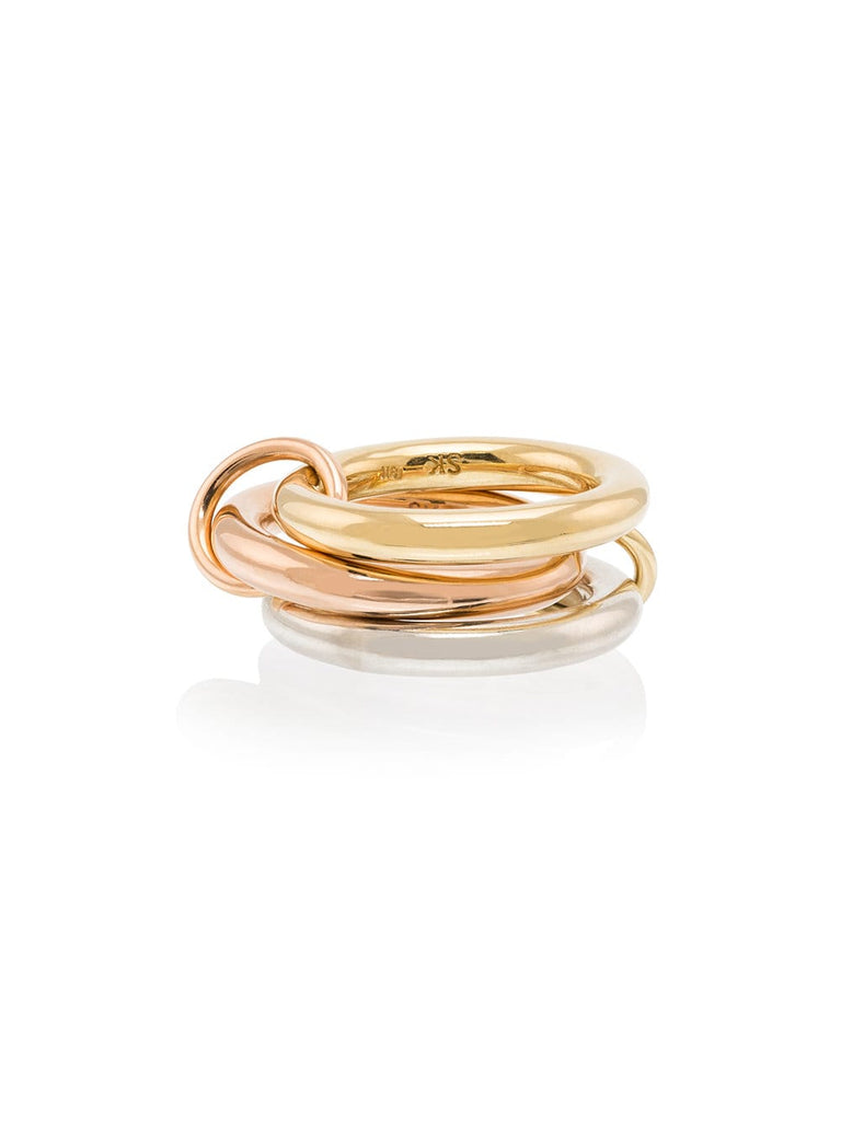 18kt gold 3 link ring