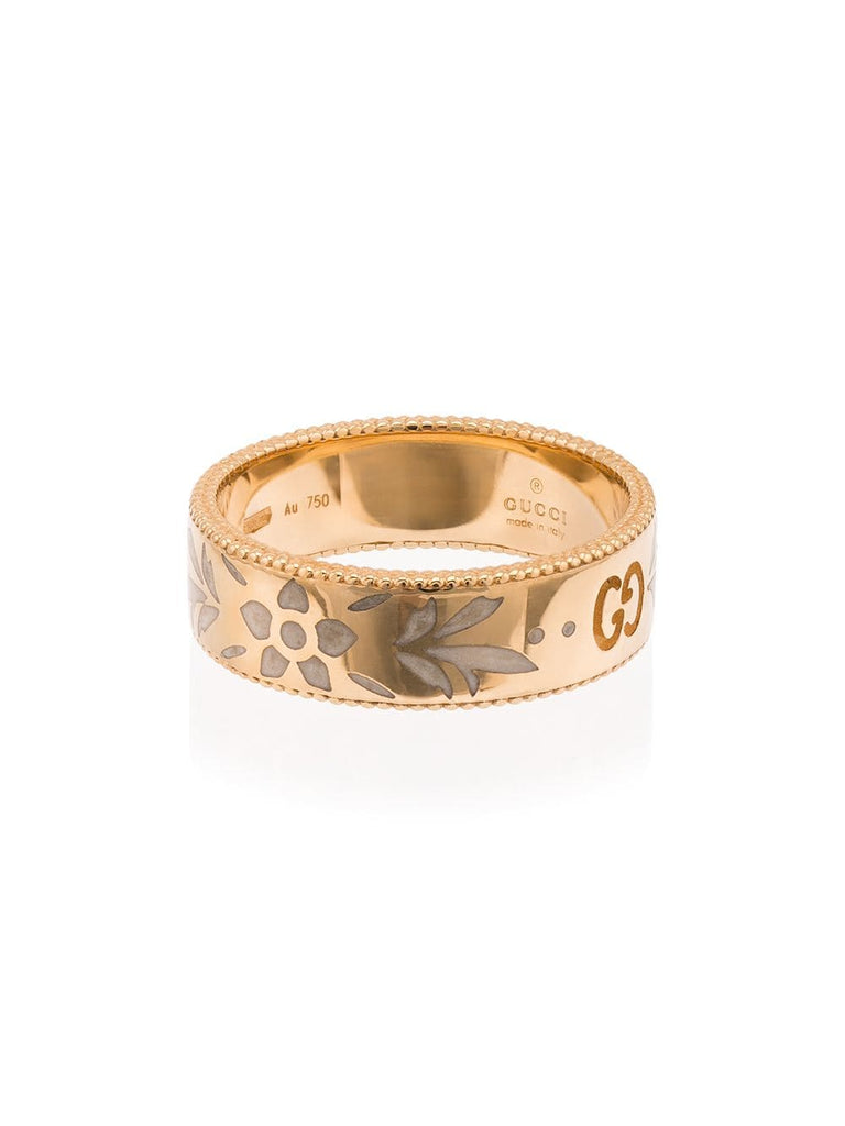 18k yellow gold Icon motif ring