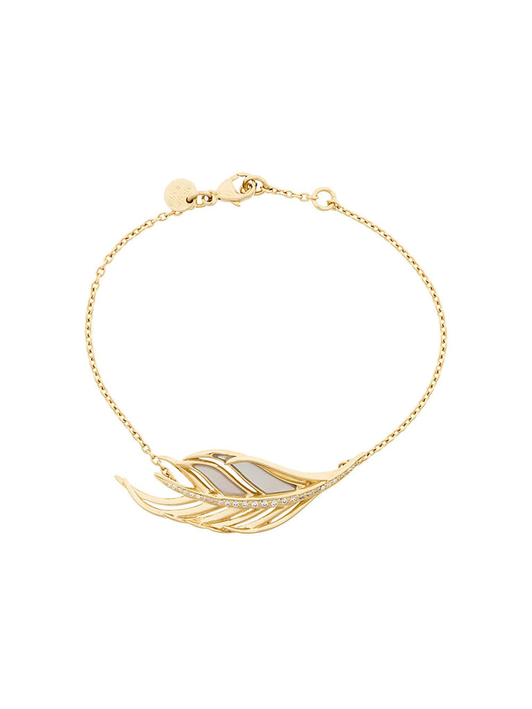 White Feather 18kt gold diamond bracelet