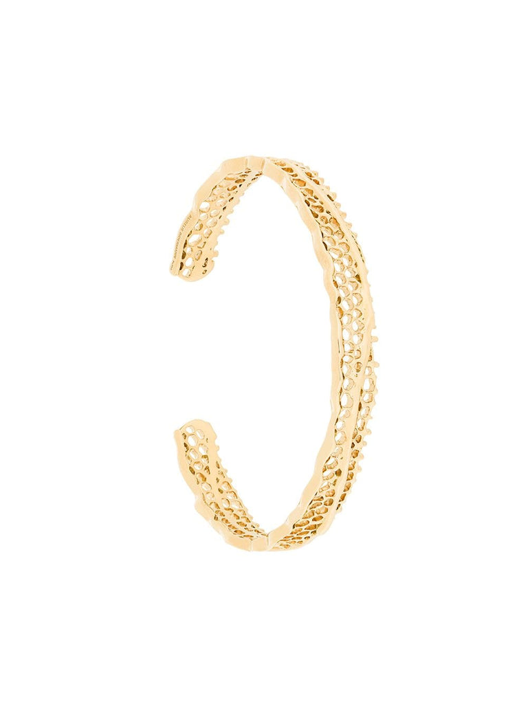 18kt yellow gold diamond vintage lace bracelet