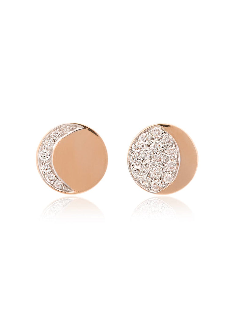 moon phase diamond studs