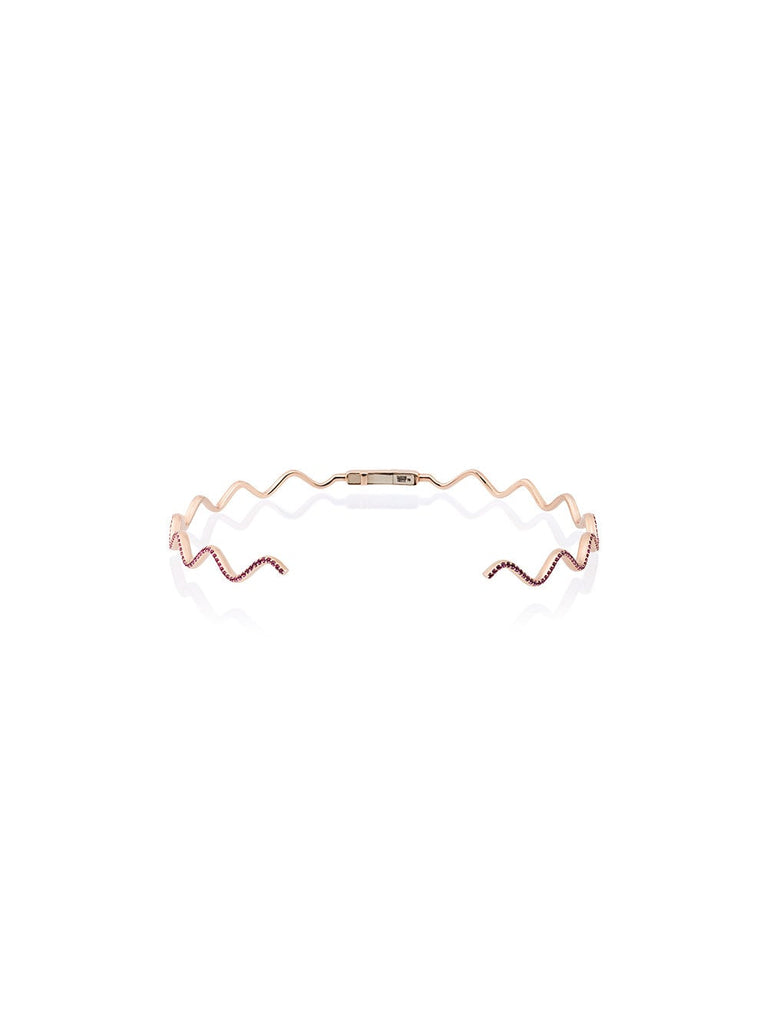 18kt rose gold and pink sapphire choker