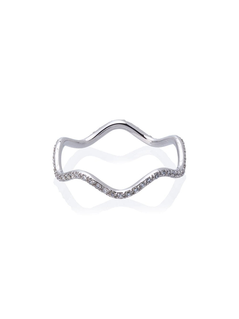 wave diamond ring