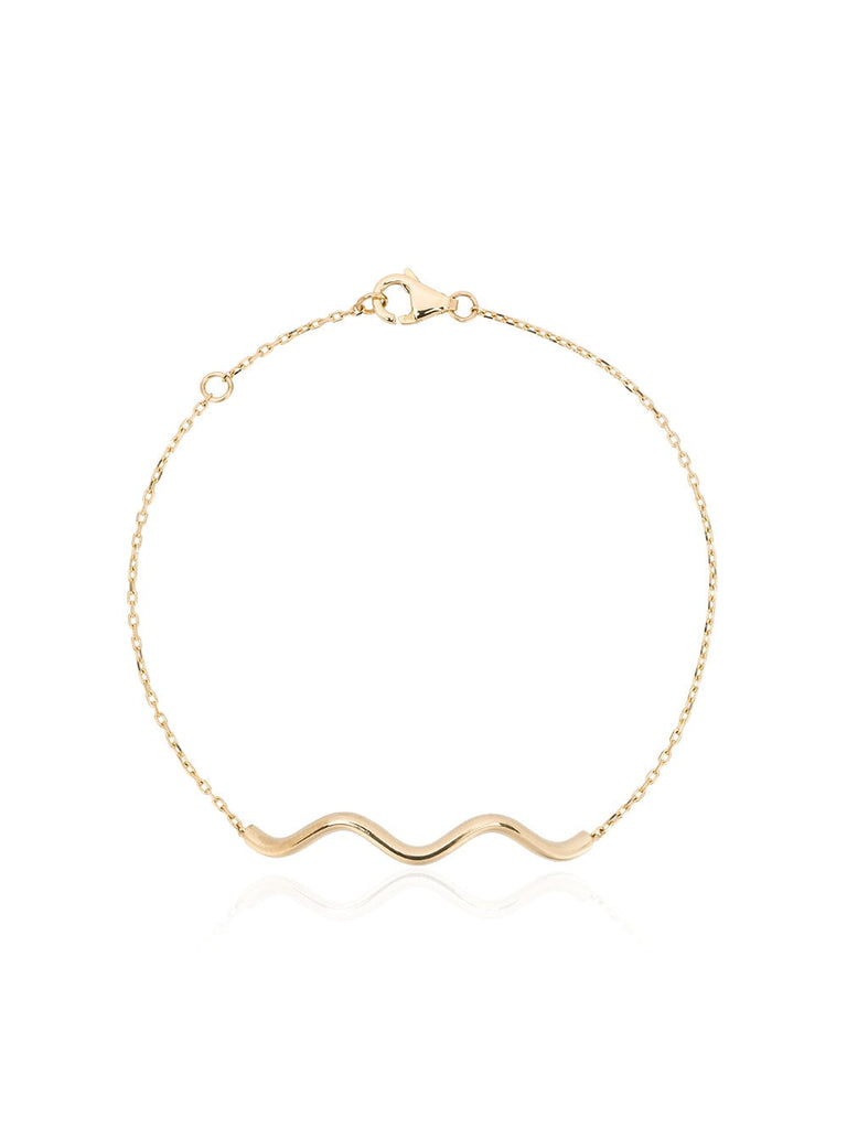 18k yellow gold Chained Wave bracelet