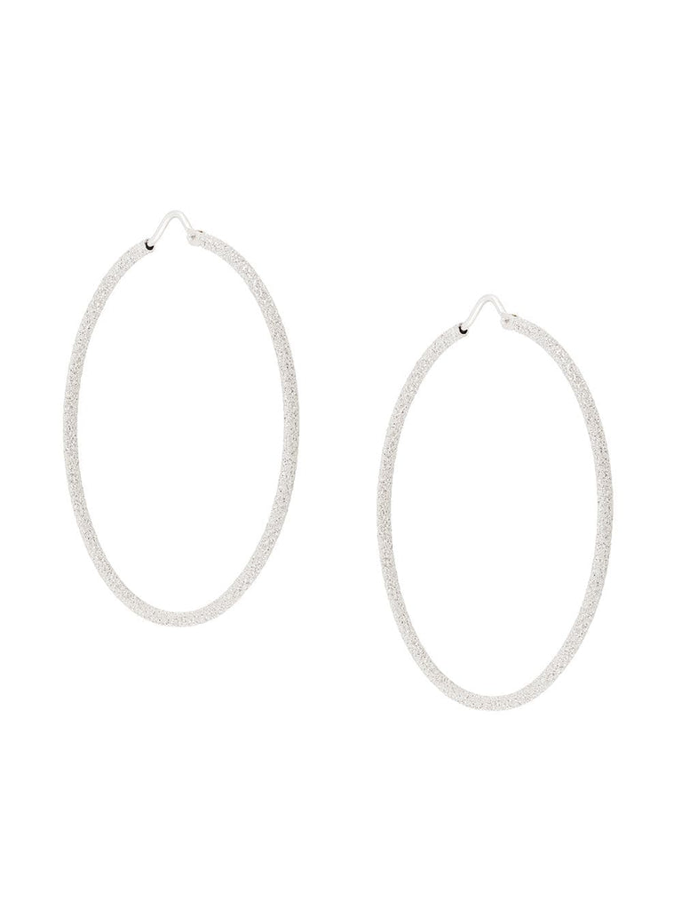 Florentine finish medium hoop earrings