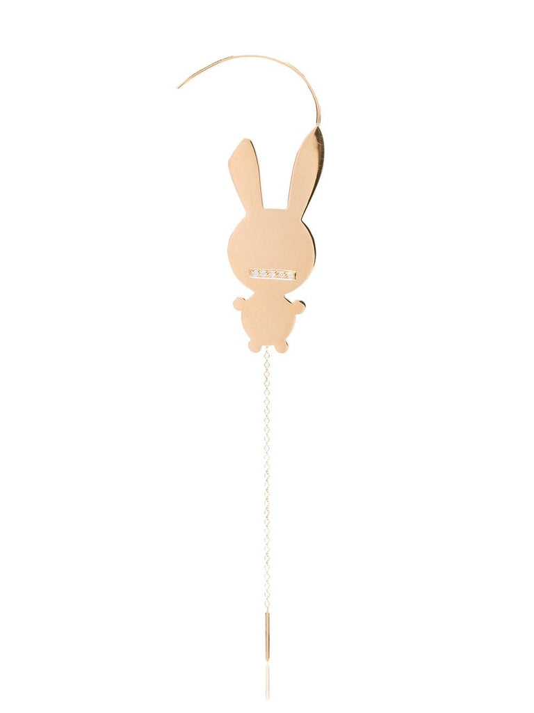 diamond bunny earrings