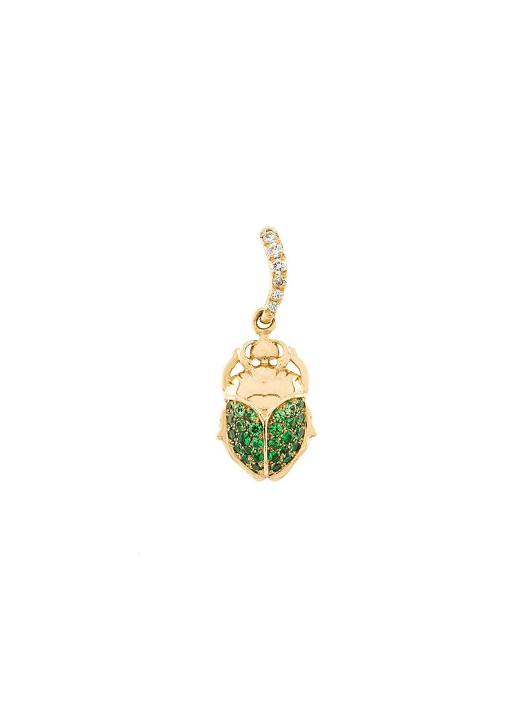 mini Scarab tsavorite and diamond pendant