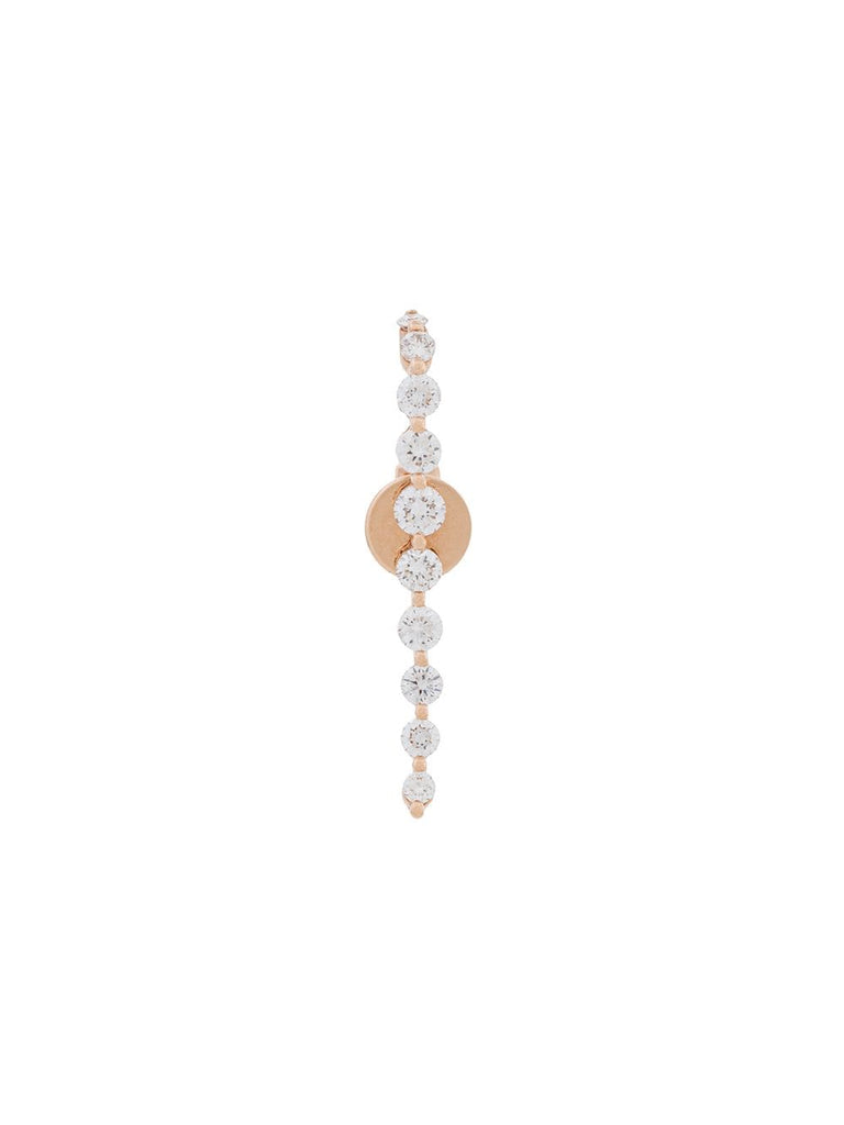 18kt rose gold medium diamond cascade earring