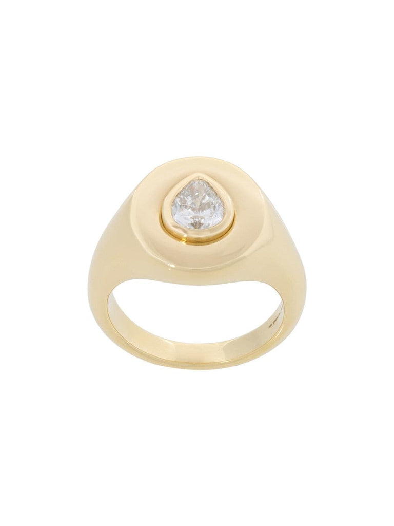 Pear Oval signet ring