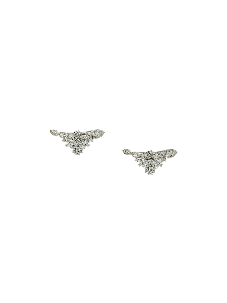 18kt gold diamond cluster earrings