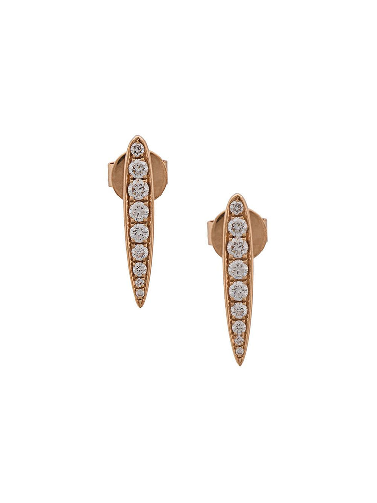 18kt gold Small Spear diamond earrings