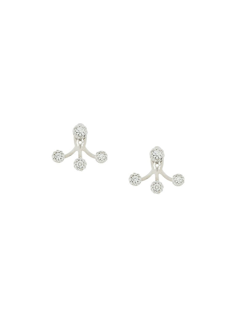 18kt gold and diamond row earrings