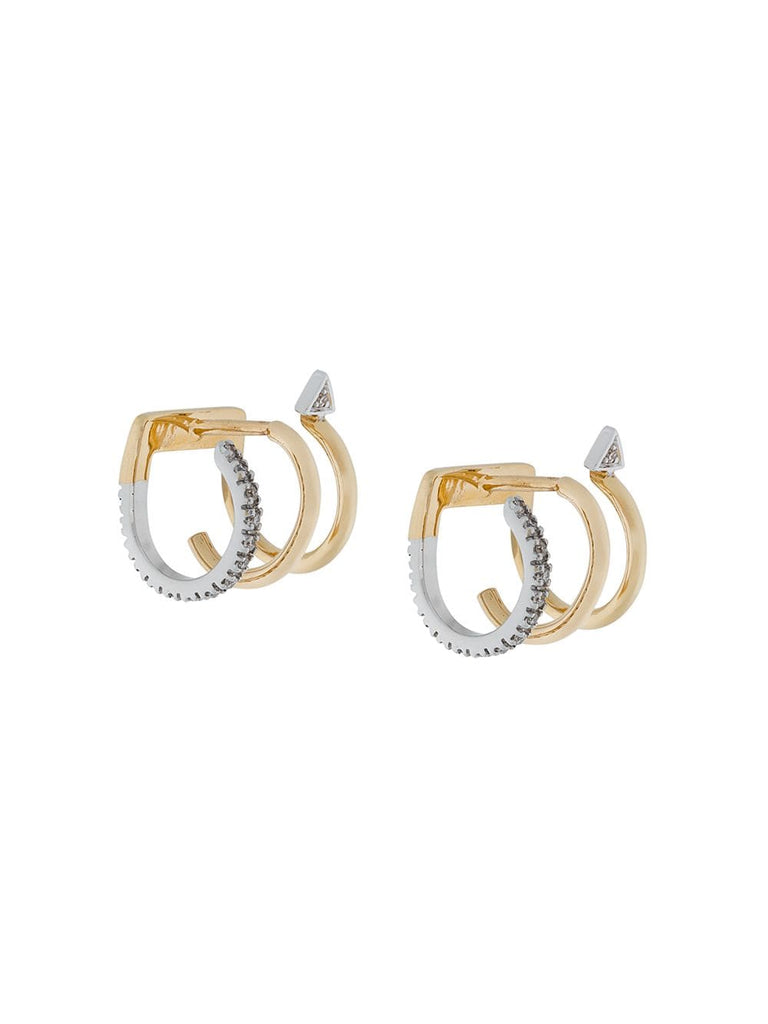 14kt gold Bess Blanc diamond earrings (pair)