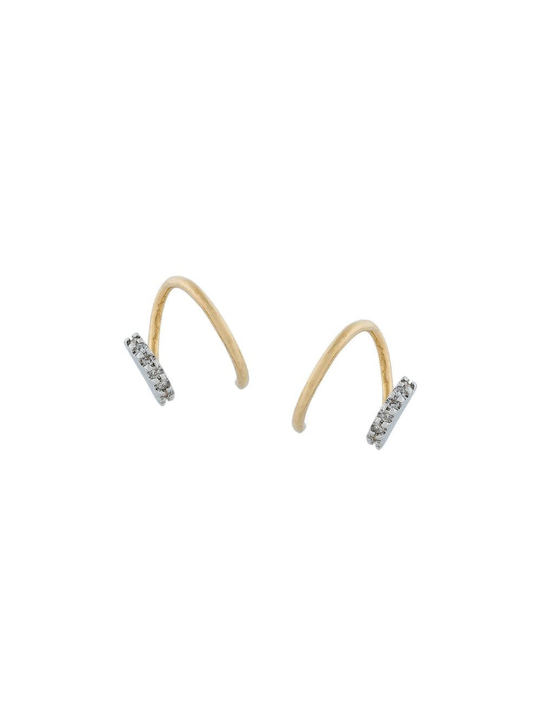 14kt gold Lila Blanc twirl diamond earrings (pair)