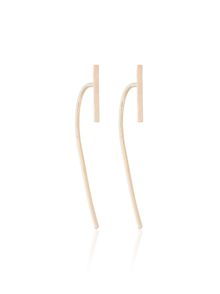 large curved bar earrings