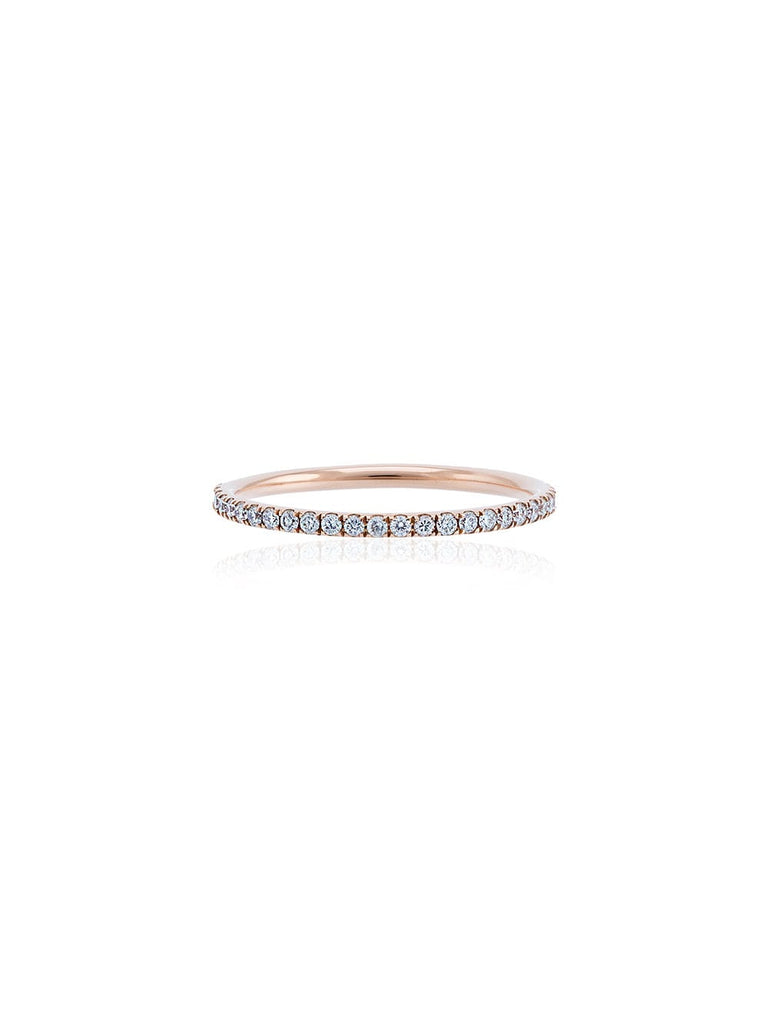 rose gold thread band P-D ring