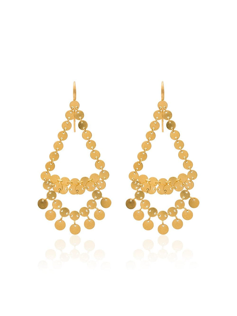 Dancing sequins chandelier earrings