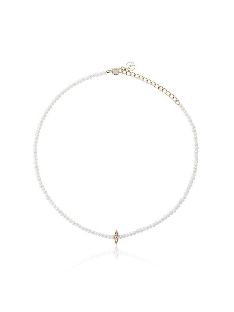 Perle Rare pearl and diamond choker