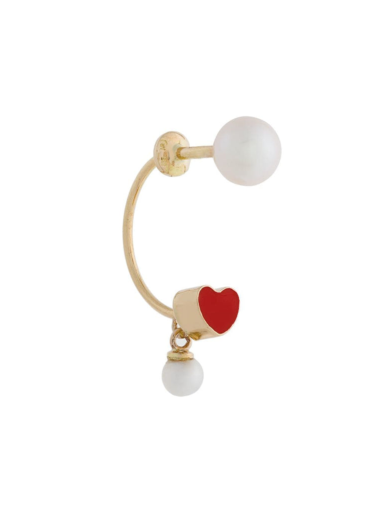 18kt gold Heart Piercing earring