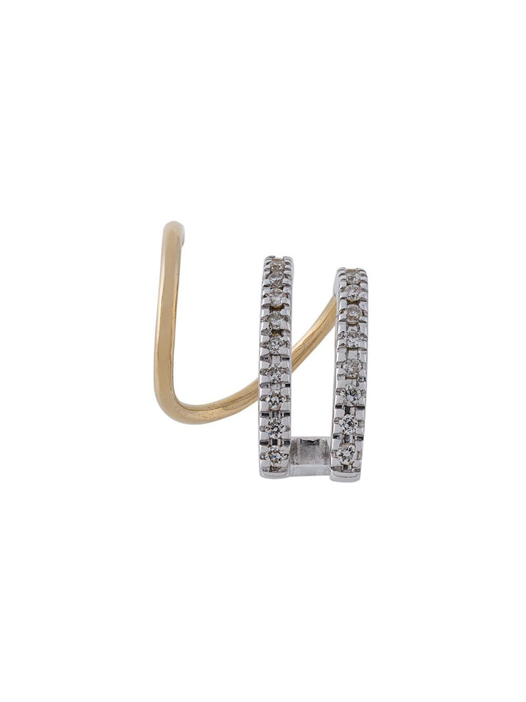 14kt gold Bess Blanc diamond earring (right)