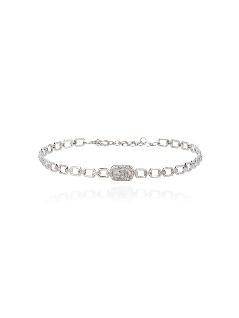 18k white gold Essential link choker