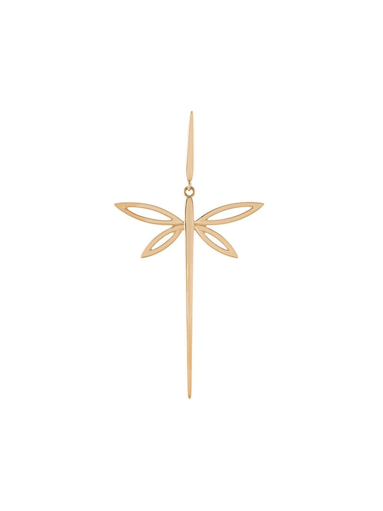 18kt gold dragonfly earring