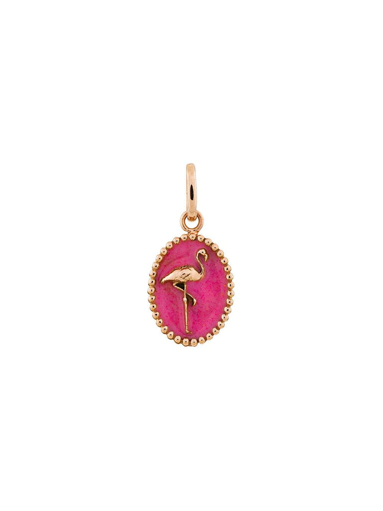 Gold and Resin Flamingo Medallion