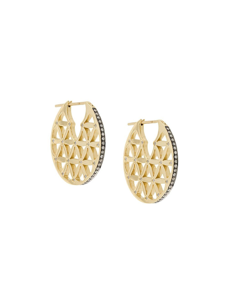 Flower Of Life Chandbali earrings