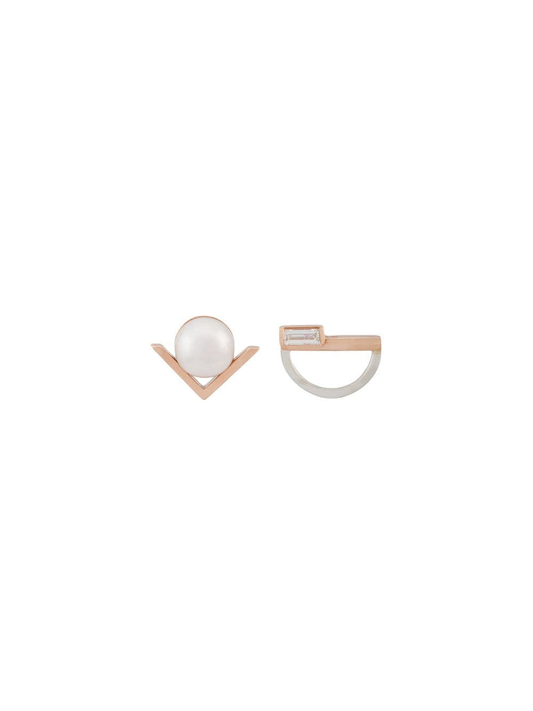 asymmetric stud earrings