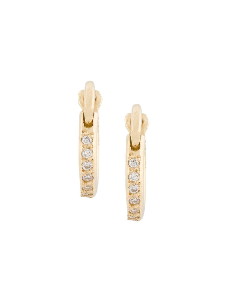 diamond mini hoop earrings