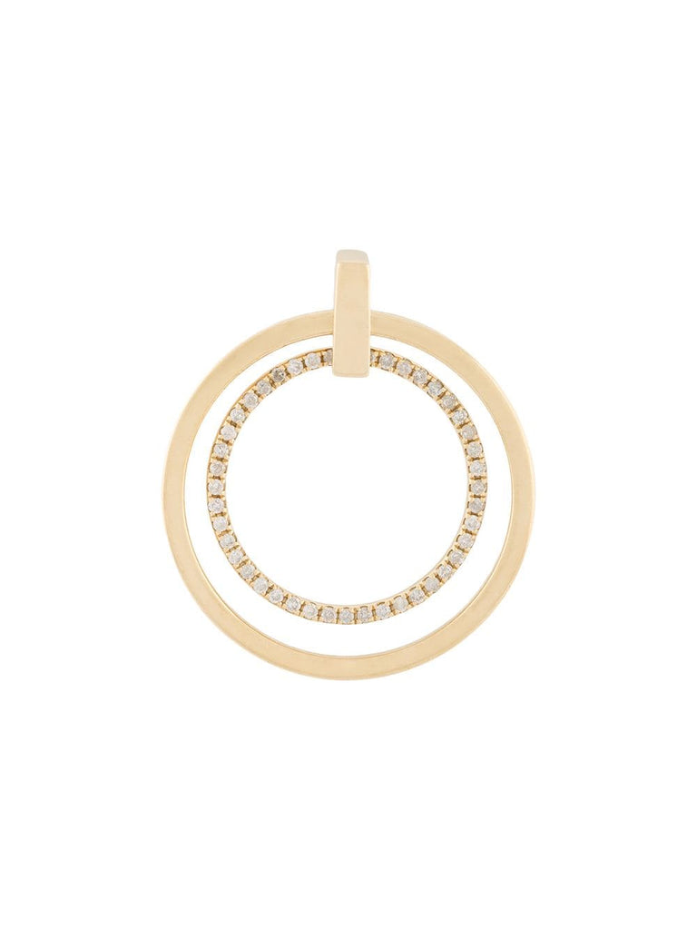 18k Gold Giulia double hoop diamond earring