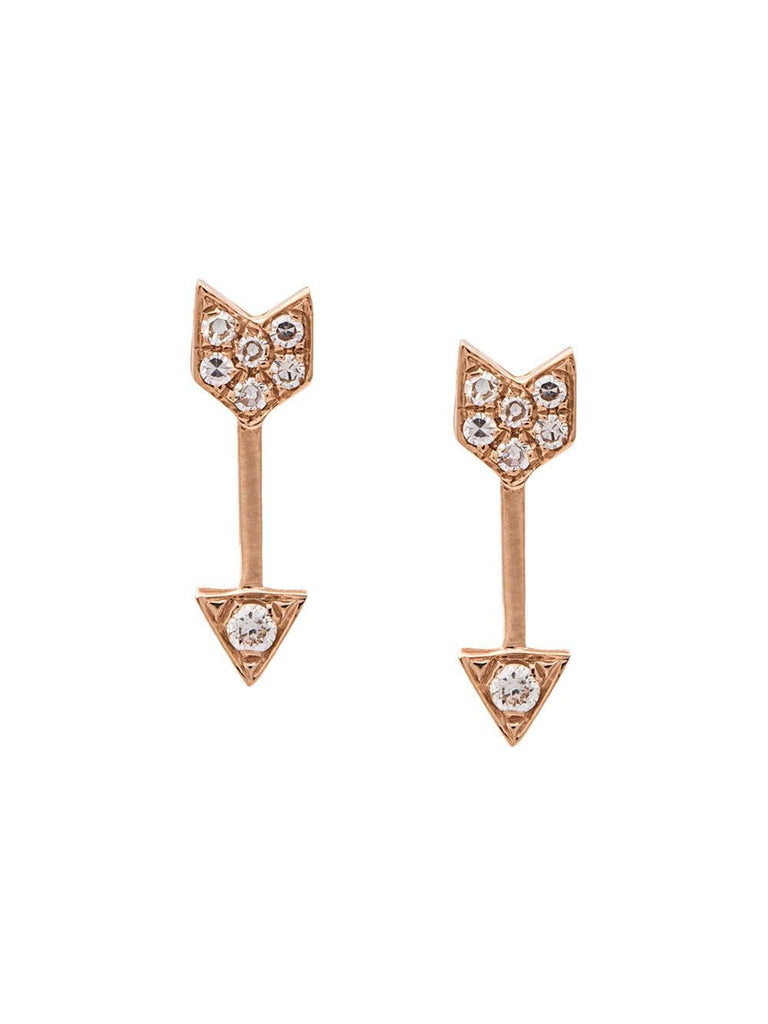 mini arrow diamond stud earrings