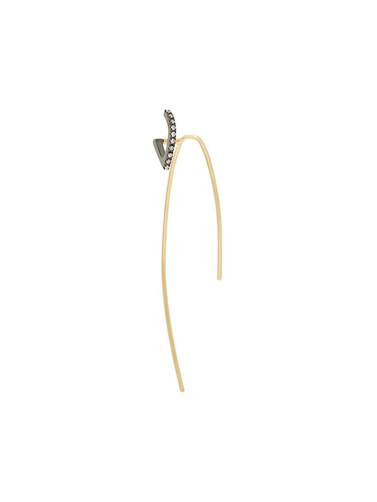 Elodie Noir' twirl diamond earring