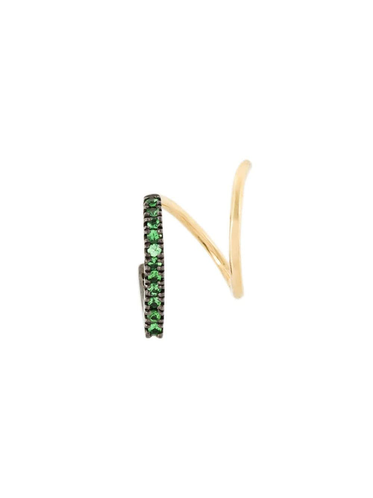 Bela Vert' twirl tsavorite earring