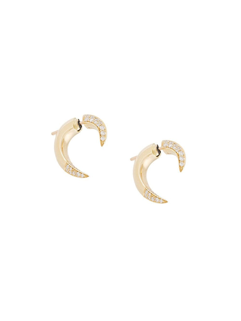 18kt gold small Talon diamond earrings