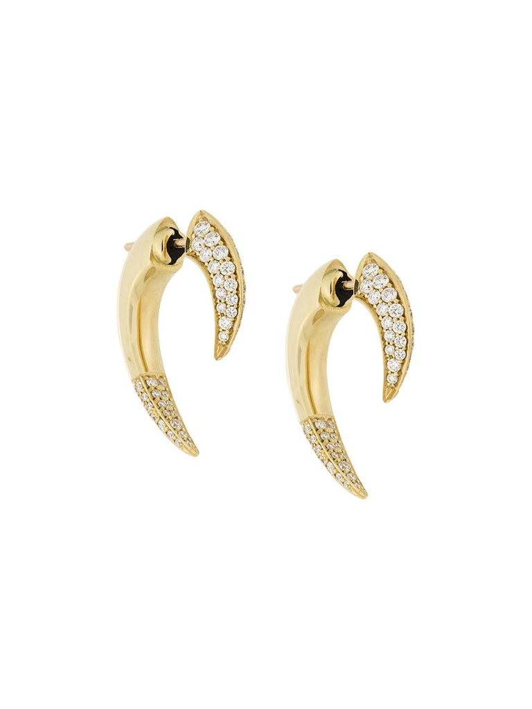 18kt gold Talon diamond earrings