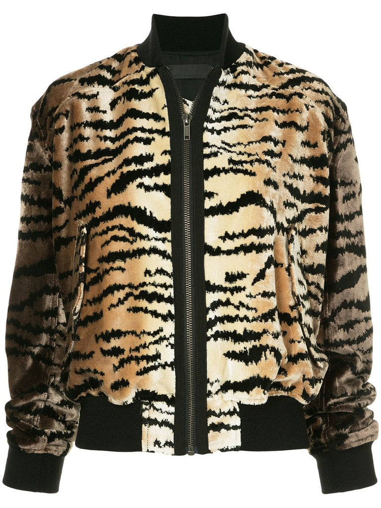 tiger stripe bomber jacket