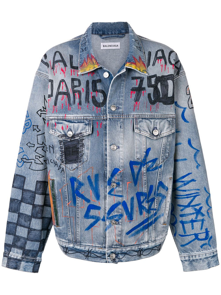 handwritten denim jacket