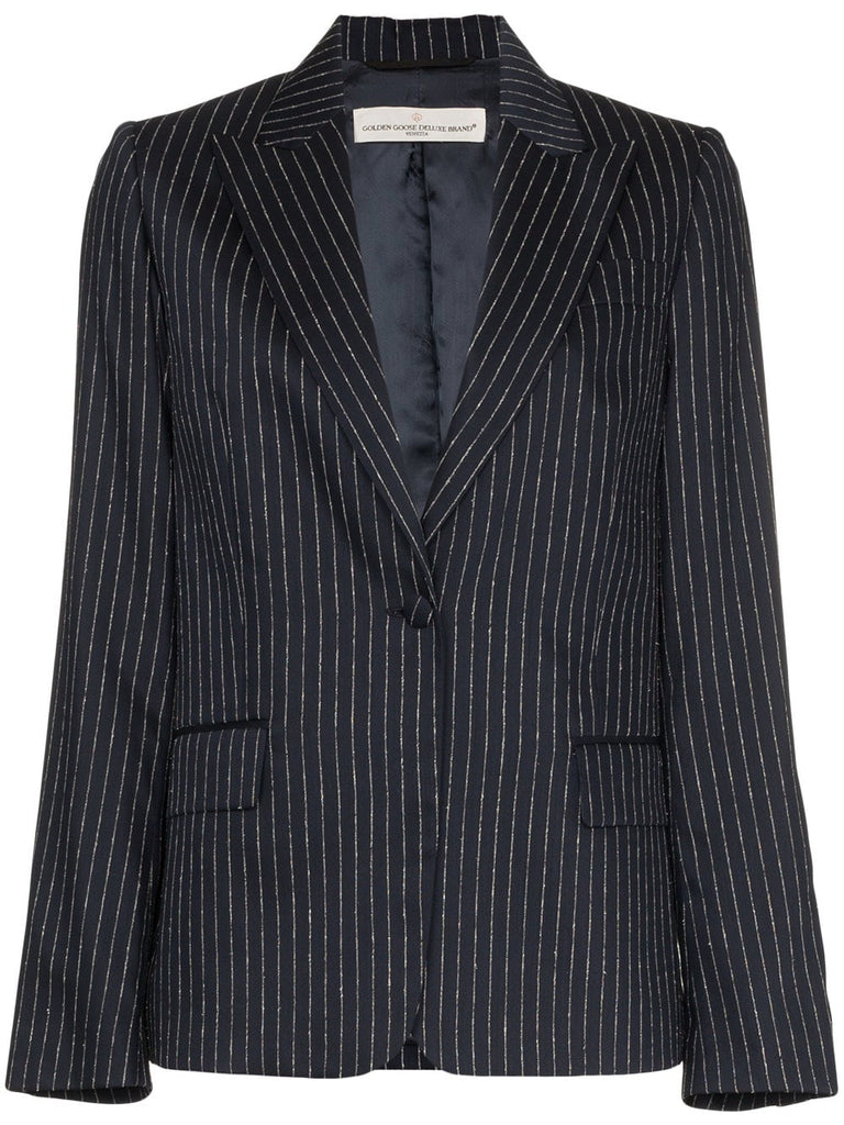 venice glitter pinstripe blazer