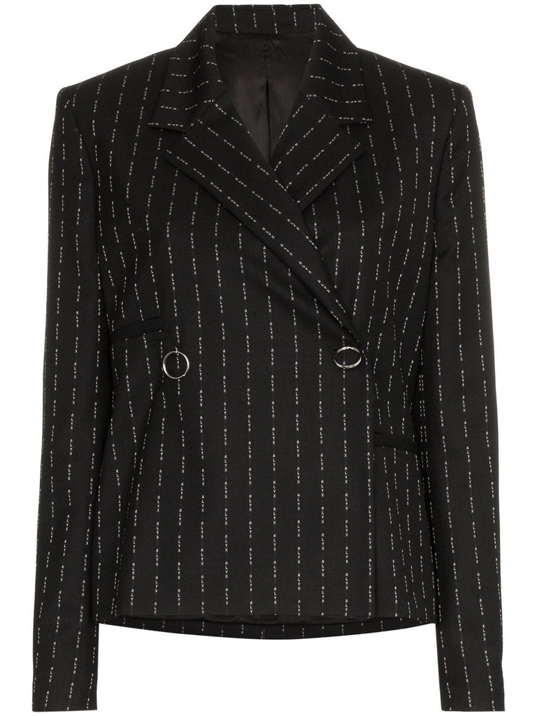 pinstripe wool blazer