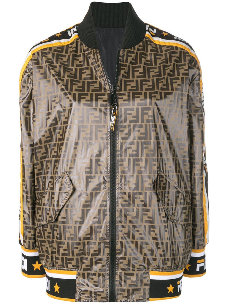 Fendi Mania print bomber jacket