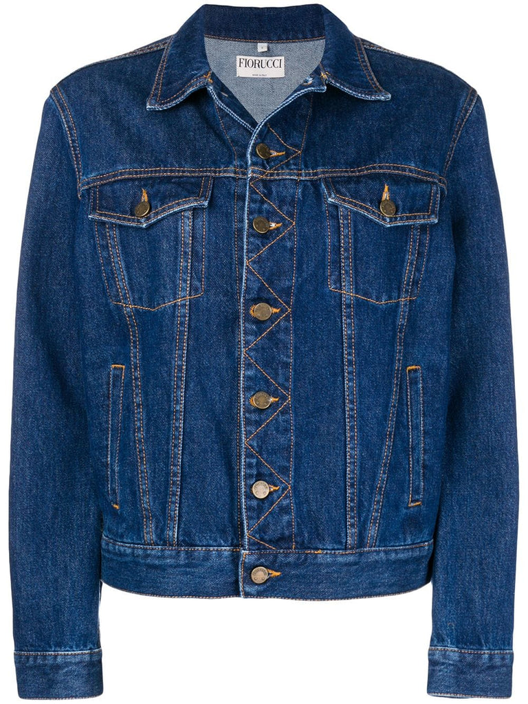 branded denim jacket