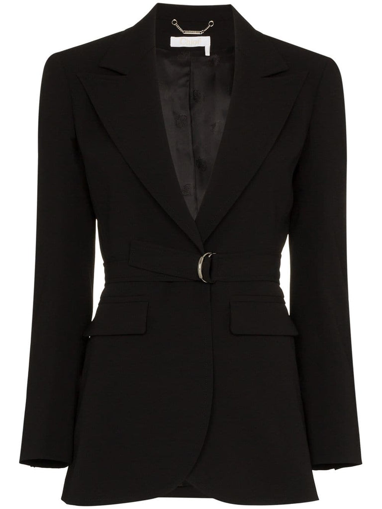 single breasted D ring blazer