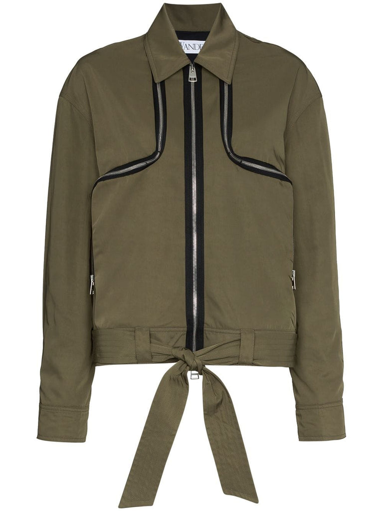 two-way zip detail jacket