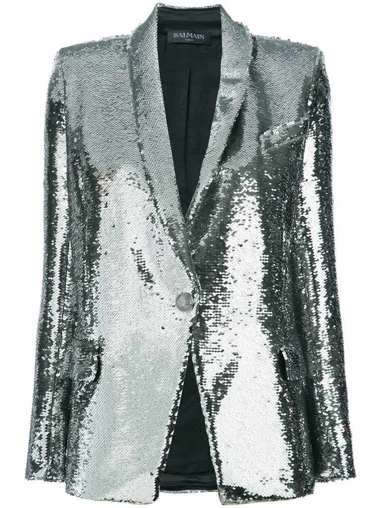 sequin-embellished blazer